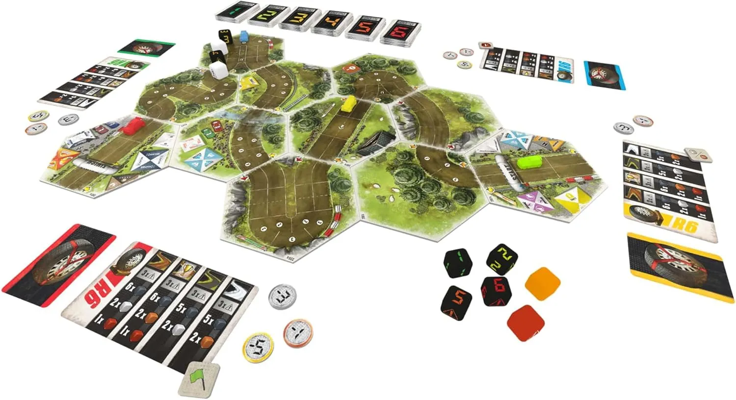 | Rallyman: DIRT | Strategy Board Game | Race Cars with Dice | 1 to 6 Players | 60 Minutes | Ages 10 