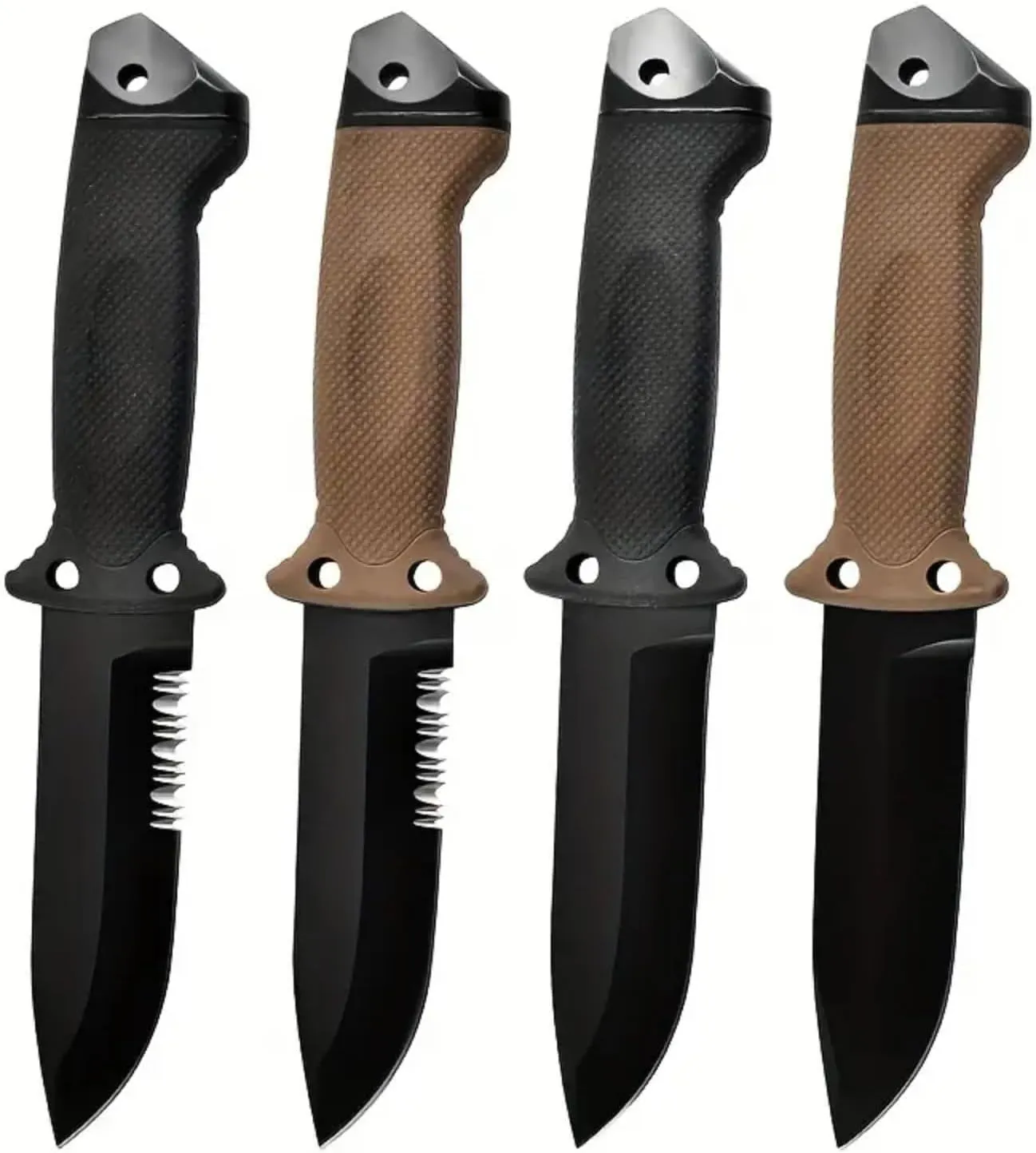 10 Inch Stainless Steel Tactical Survival Outdoor Camping Knife with Scabbard, Non-Slip Handle, Sharp Blade, Corrosion Resistant, Durable Fixed Blade for Hunting, Hiking and Gifts