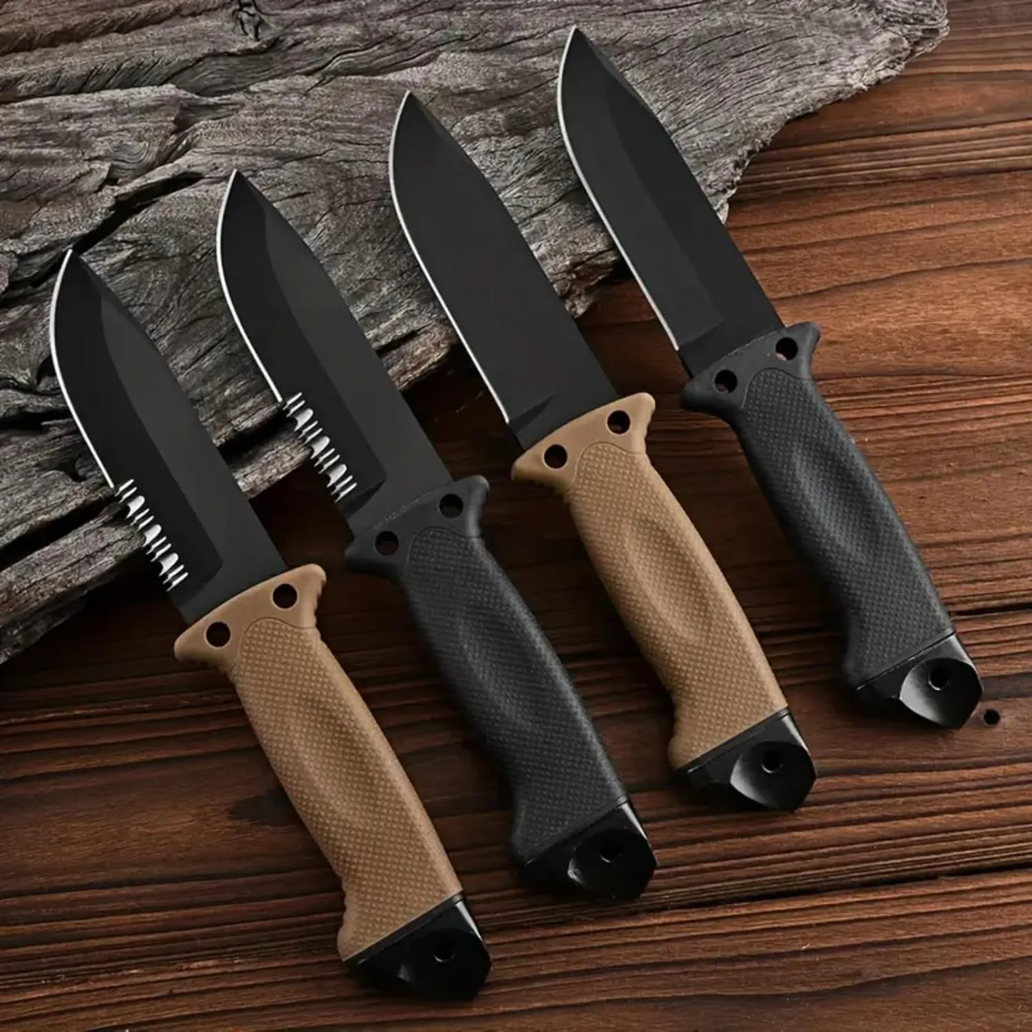 10 Inch Stainless Steel Tactical Survival Outdoor Camping Knife with Scabbard, Non-Slip Handle, Sharp Blade, Corrosion Resistant, Durable Fixed Blade for Hunting, Hiking and Gifts