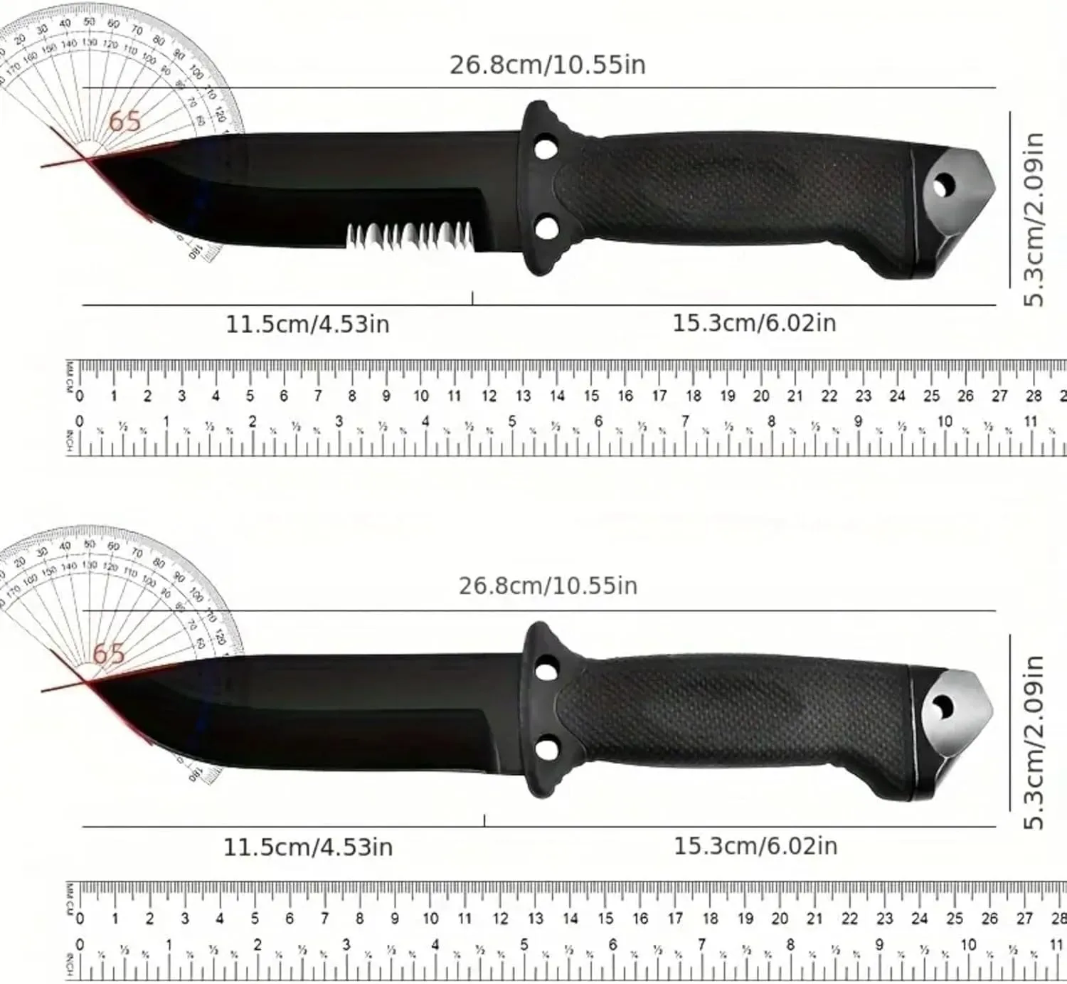 10 Inch Stainless Steel Tactical Survival Outdoor Camping Knife with Scabbard, Non-Slip Handle, Sharp Blade, Corrosion Resistant, Durable Fixed Blade for Hunting, Hiking and Gifts