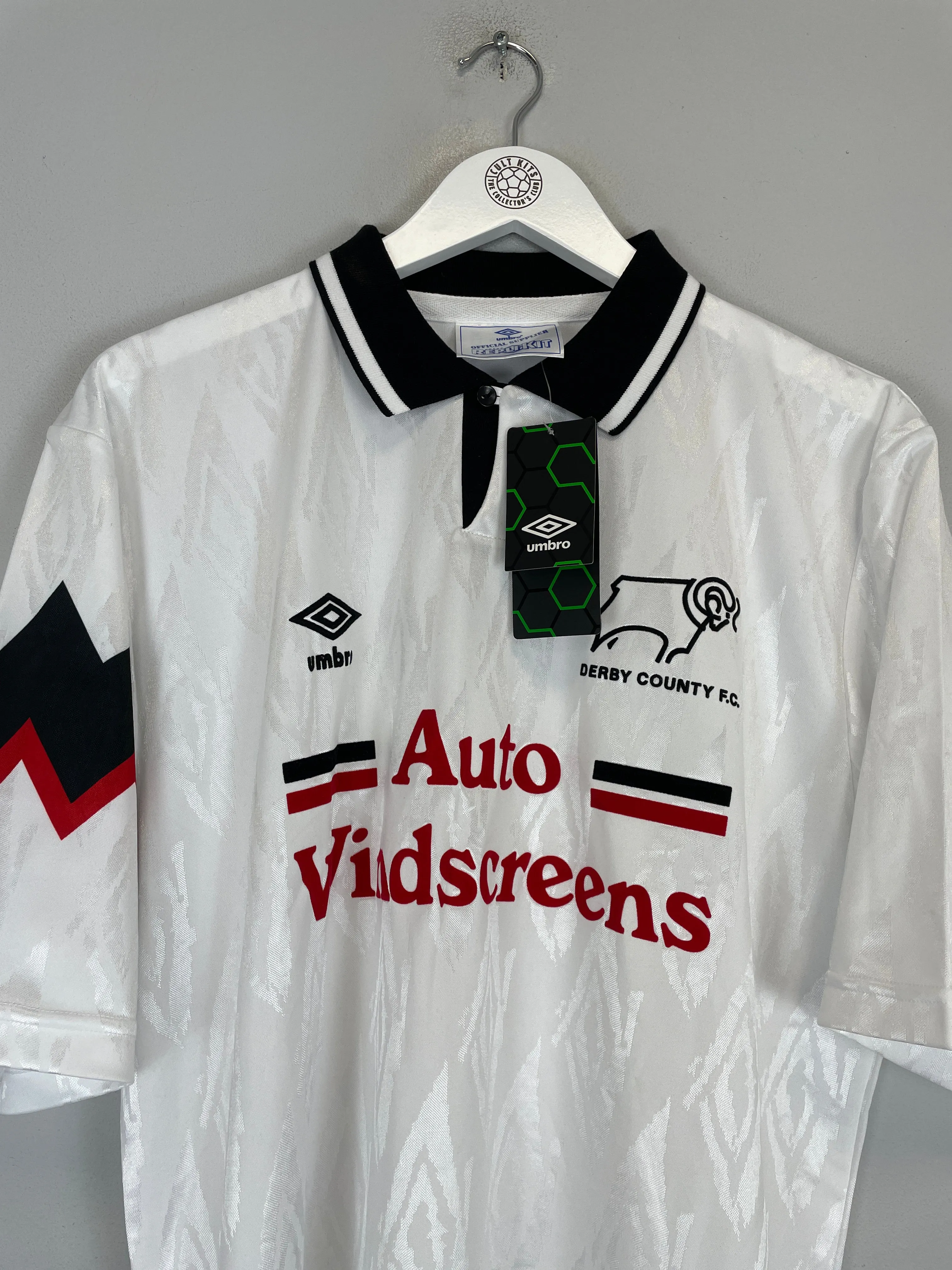 1991/93 DERBY COUNTY *BNWT* RE-ISSUE HOME SHIRT (L) UMBRO