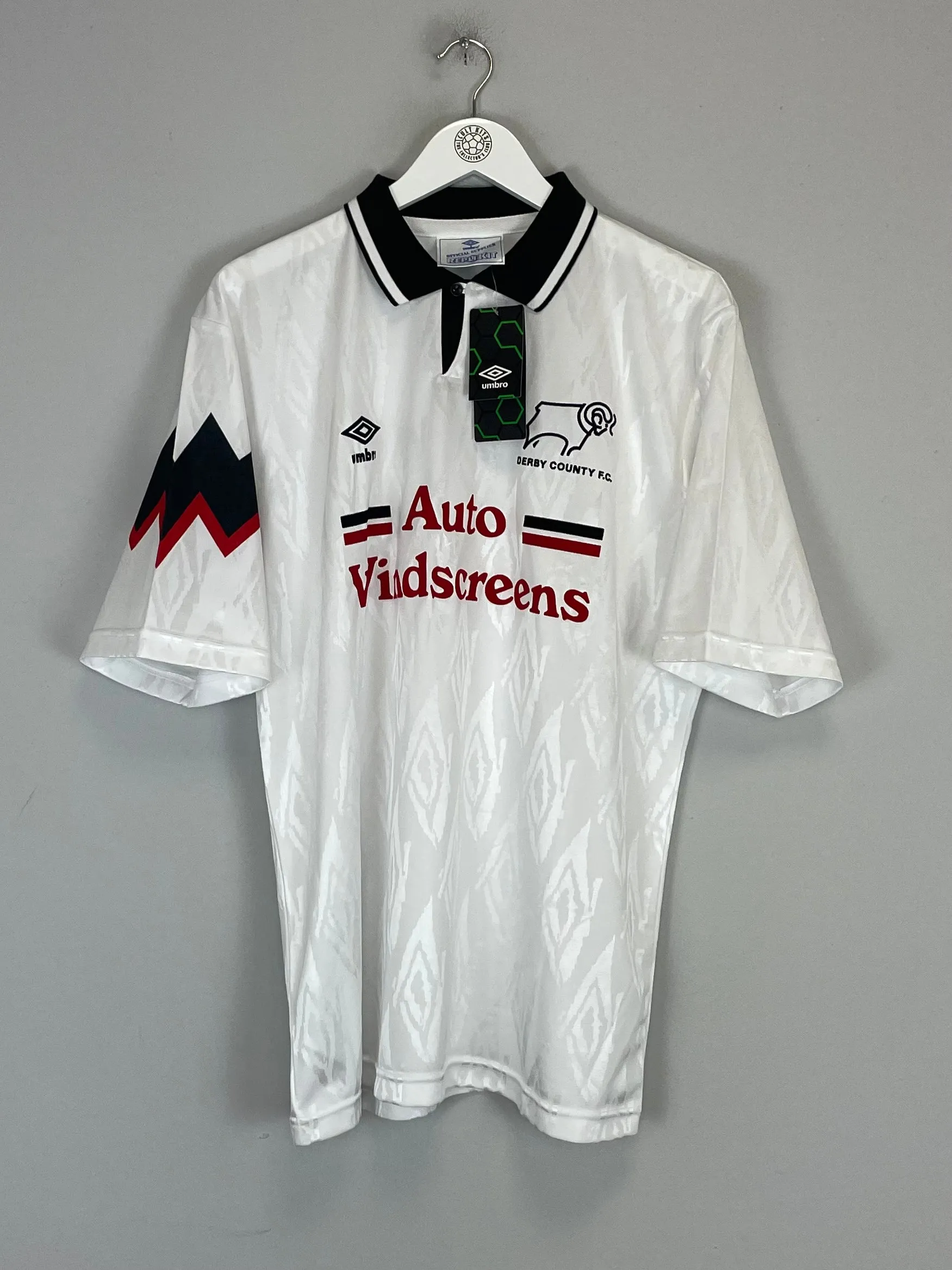 1991/93 DERBY COUNTY *BNWT* RE-ISSUE HOME SHIRT (L) UMBRO