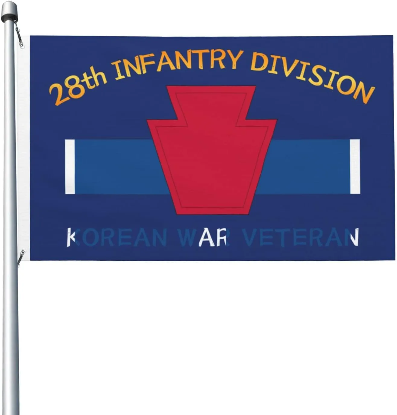 28th Infantry Division Korean War Veteran 3x5 FT Flag - Vivid Printing, Indoor Outdoor Banner with Brass Grommets