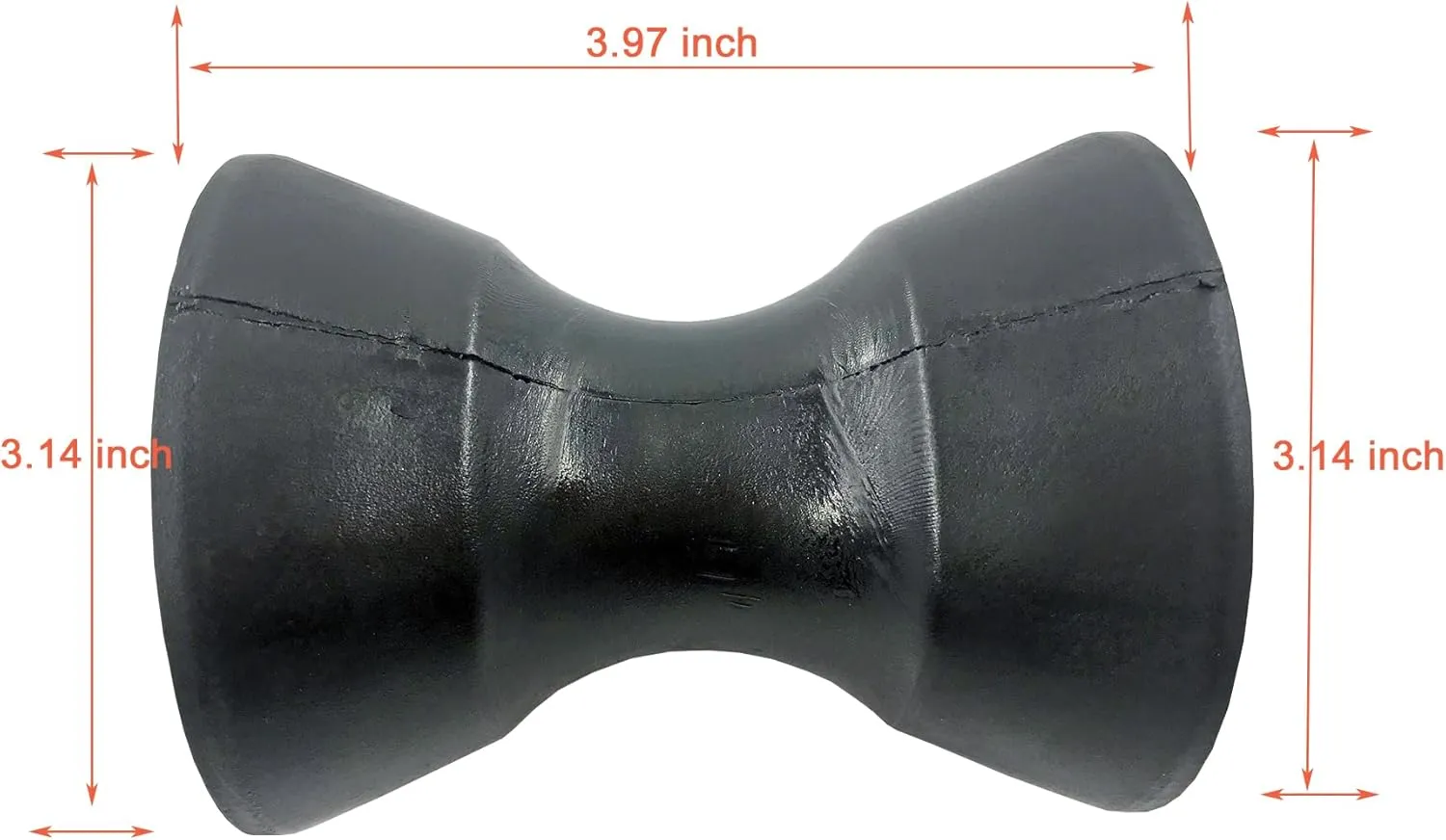 3 Inch 4Inch Boat Trailer Roller Assembly Bow Stop Bell Roller with 1/2 Inch Shaft, 3 Inch Roller fits 3 Inch Bracket, 4 Inch Roller fits 4 Inch Bracket, Polyurethane