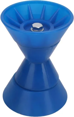 4 Inch Boat Roller Bow Stop with 1/2in Shaft Scratch PU Blue Trailer Roller Assembly for Yachts High Durability Shock Absorbing Design for Boat Trailer Centering and Stability
