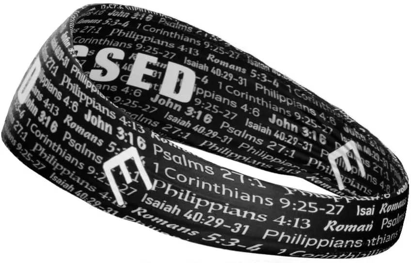40  Designs! Unisex Headband/Sweatband. Best for Sports, Fitness, Working Out, Yoga. Tapered Design