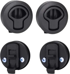 4PC Round Slam Latch Hatch Push-to-Close Latch Nylon Flush Door Pull Latch Non-Locking Style Replacement for M1-63 RV Marine Boat Deck Hatch Door
