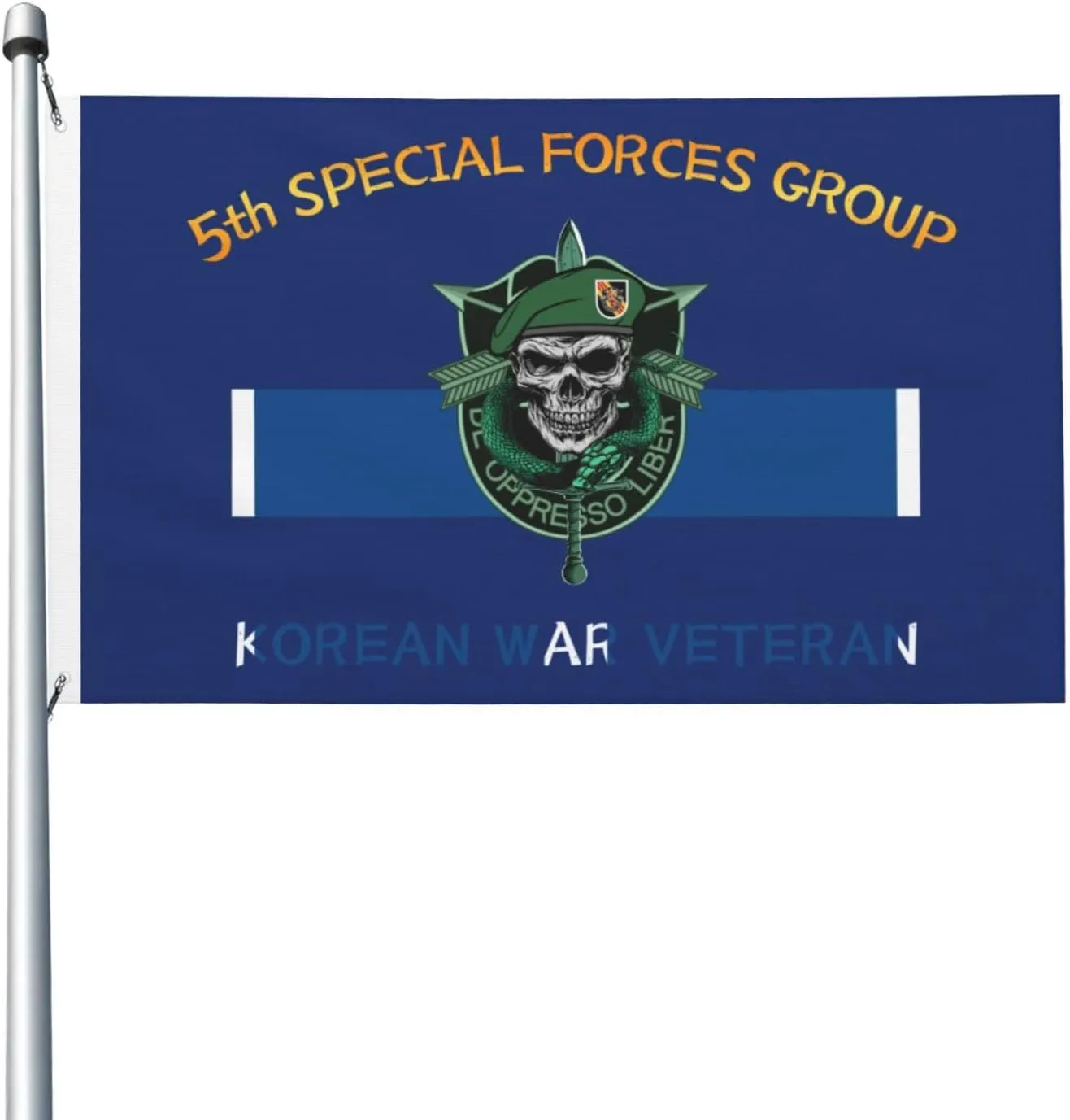 5th Special Forces Group Korean War Veteran 3x5 FT Flag - Vivid Printing, Indoor Outdoor Banner with Brass Grommets