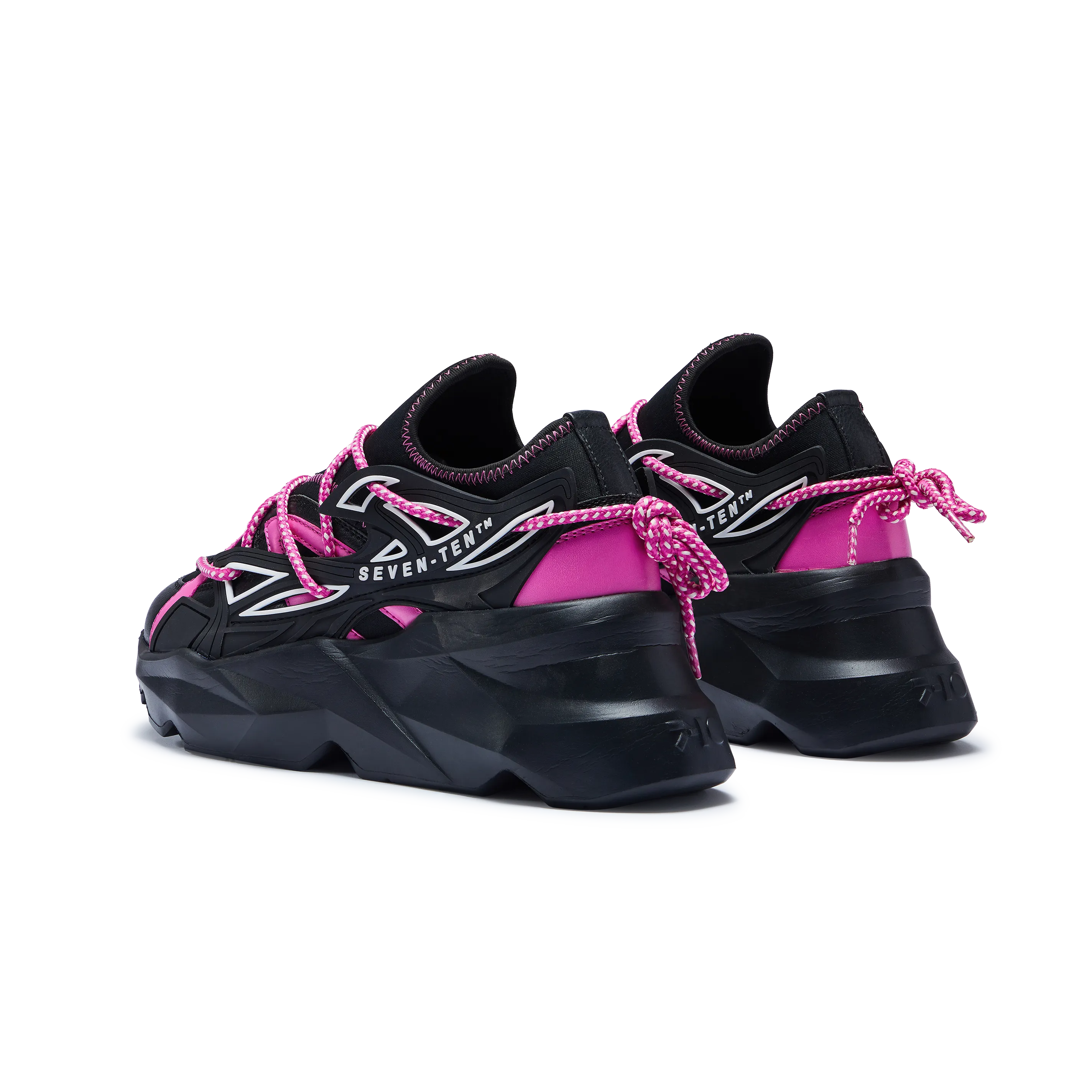 743 Flamink Pink & Black Chunky Sneakers