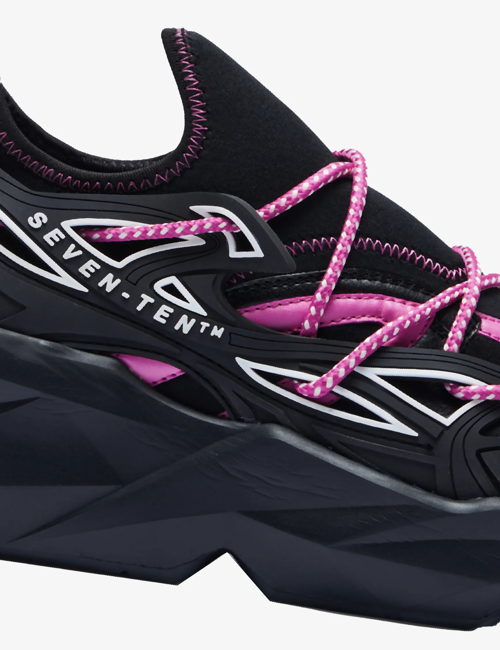 743 Flamink Pink & Black Chunky Sneakers