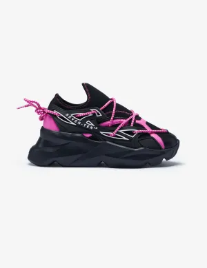 743 Flamink Pink & Black Chunky Sneakers