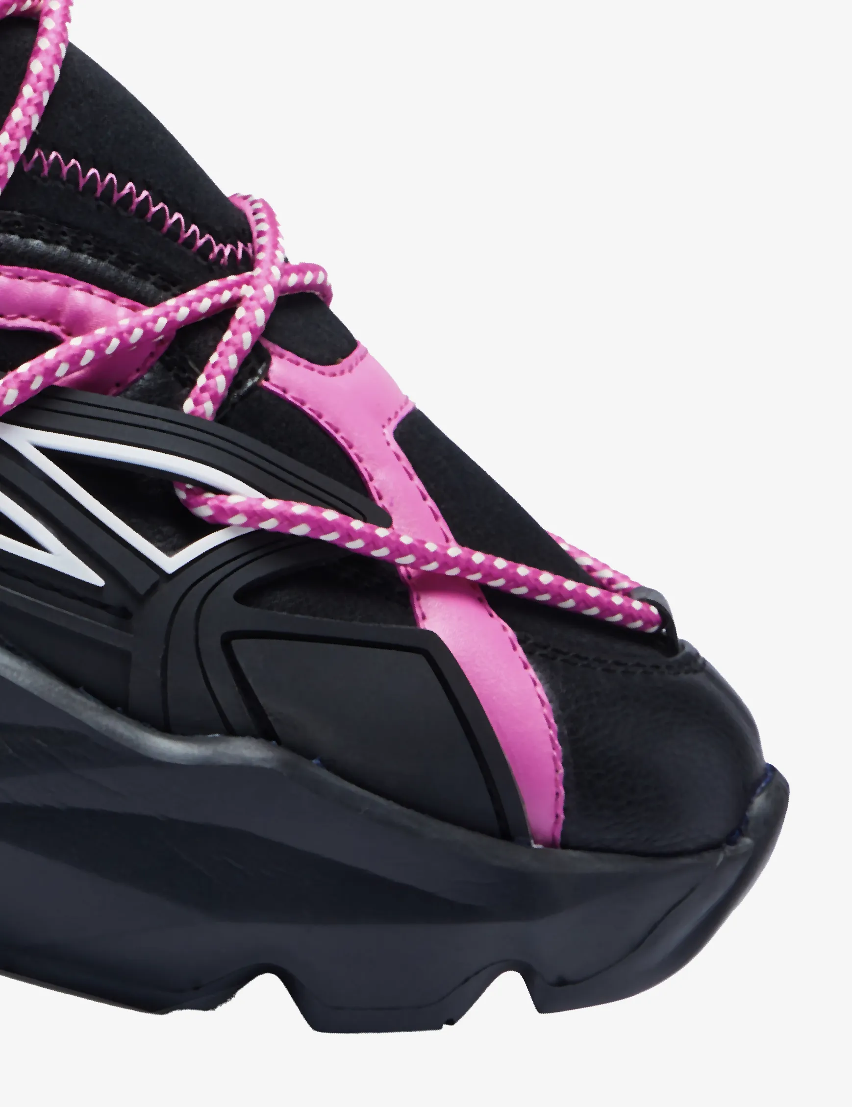 743 Flamink Pink & Black Chunky Sneakers