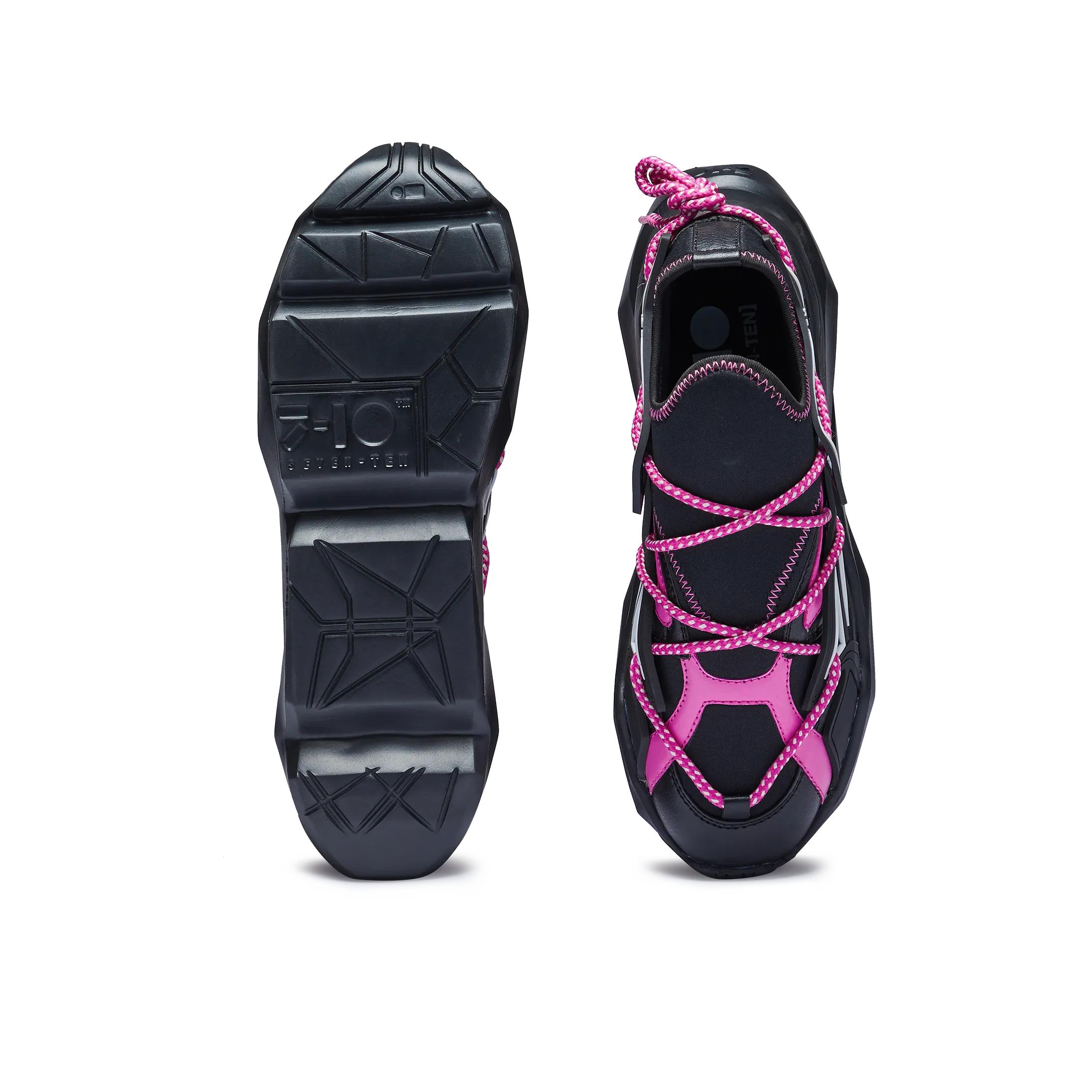 743 Flamink Pink & Black Chunky Sneakers