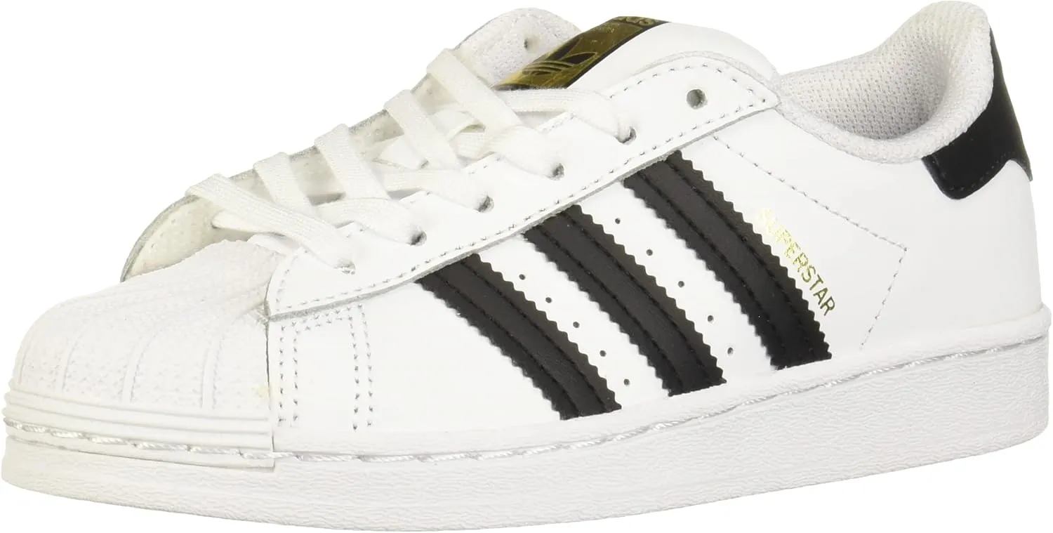 adidas Originals unisex child Superstar Sneaker, White/Black/White, 6.5 Big Kid US