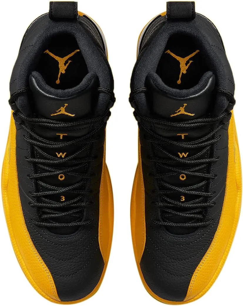 AIR JORDAN mens Men's Jordan Retro 12 "University Gold" Black/University Gold-black