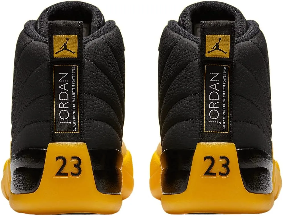 AIR JORDAN mens Men's Jordan Retro 12 "University Gold" Black/University Gold-black