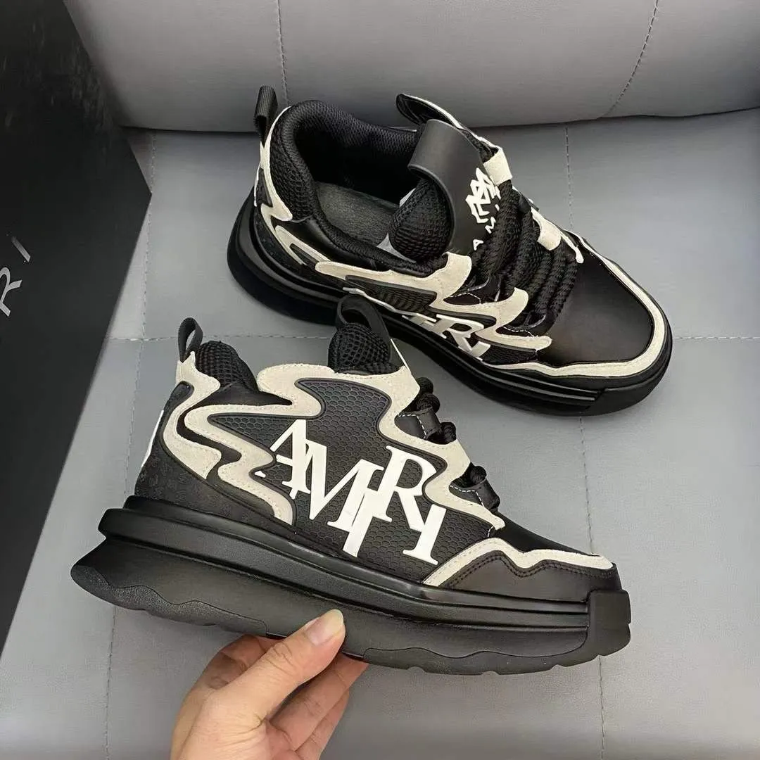 AMIRI || Men Round-Toe Lace-Up Sneakers