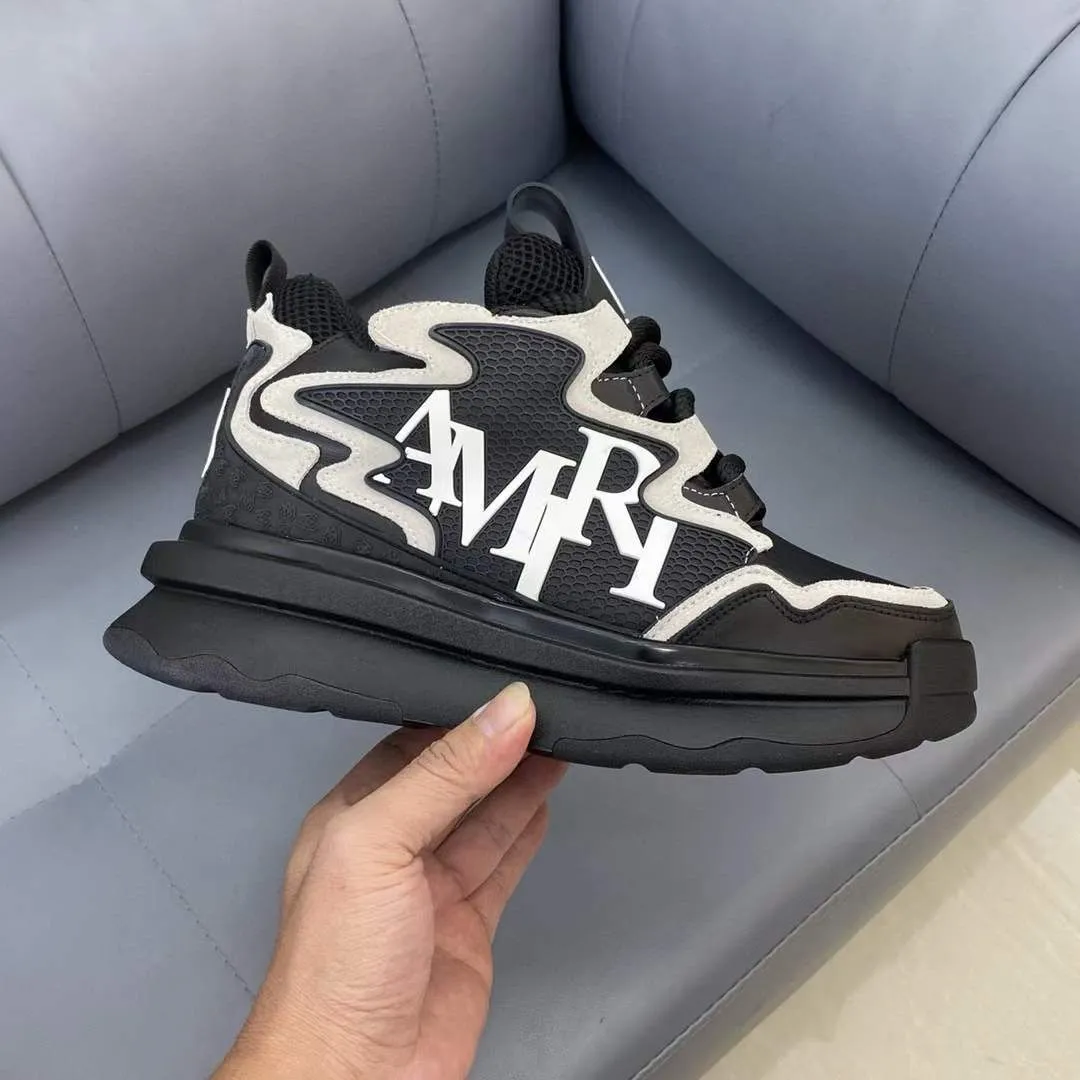 AMIRI || Men Round-Toe Lace-Up Sneakers