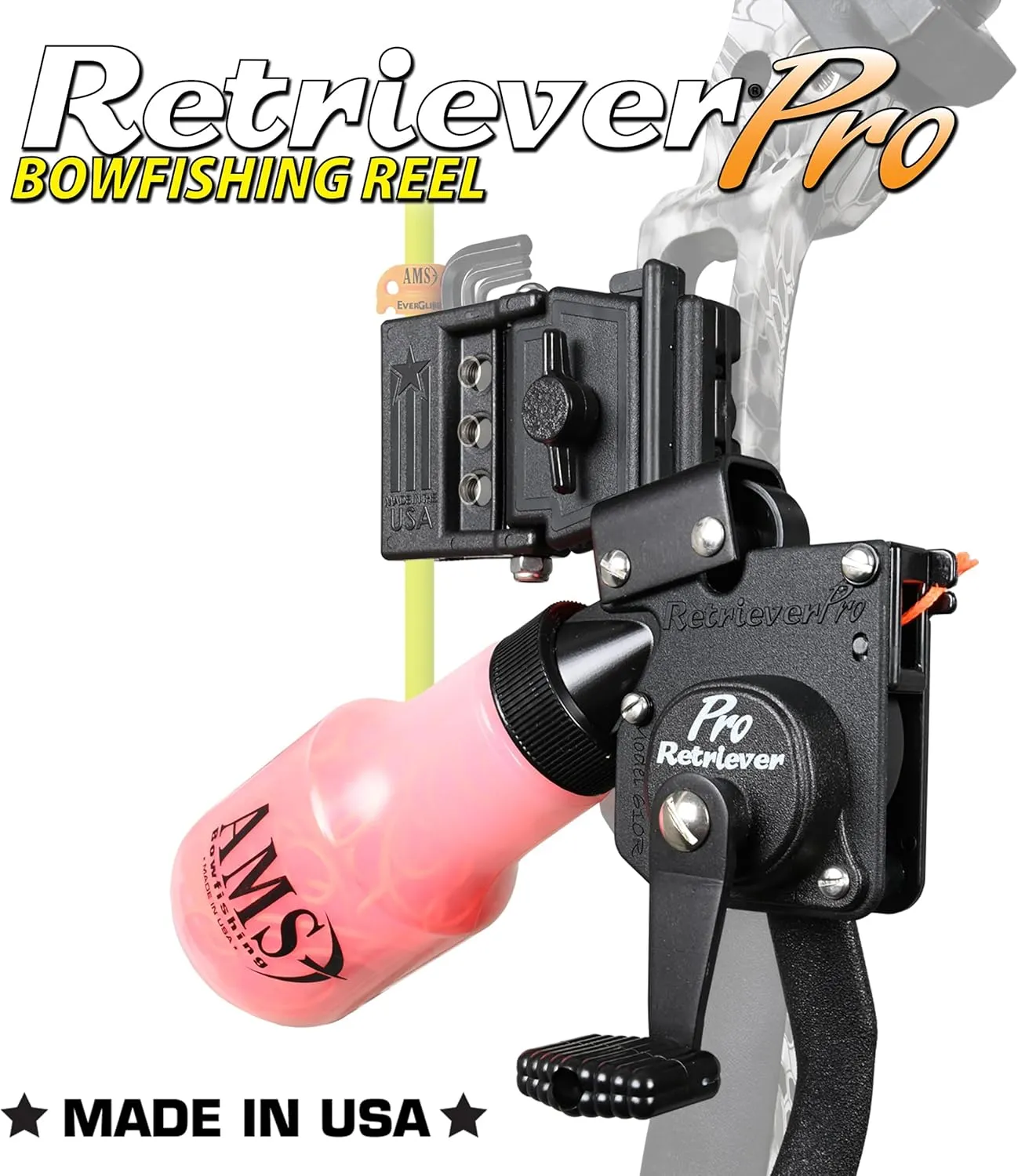 AMS Bowfishing Retriever Pro Reel - Made in The USA