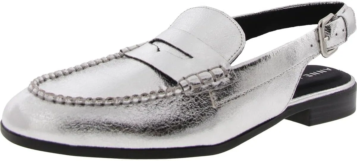Anne Klein Womens Birdie Patent Penny Slingbacks