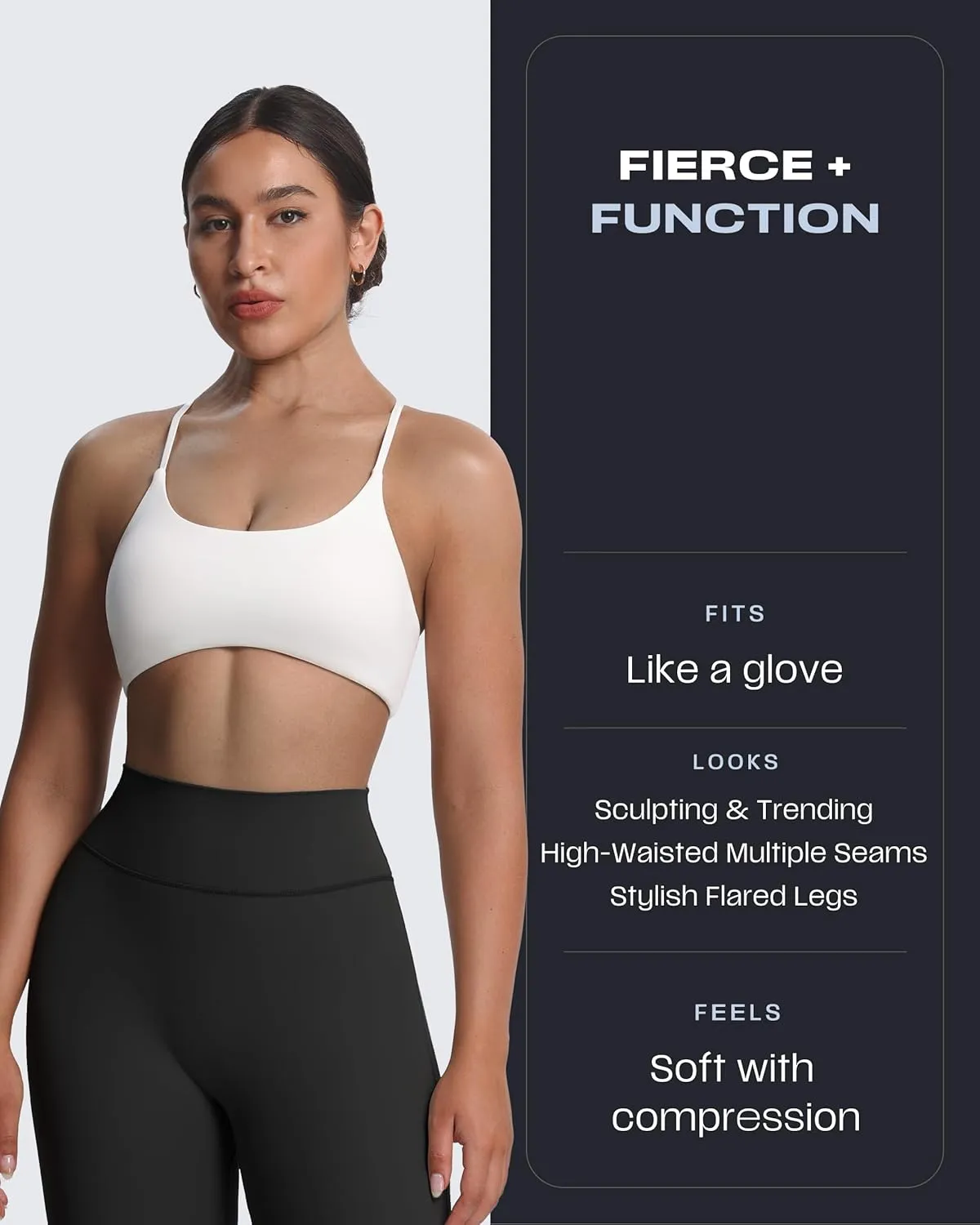 Aoxjox Flare Leggings for Women Trinity Tummy Control High Waisted Wide Leg Yoga Pants 29"/31"/33"