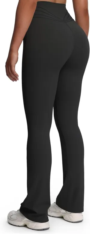 Aoxjox Flare Leggings for Women Trinity Tummy Control High Waisted Wide Leg Yoga Pants 29"/31"/33"
