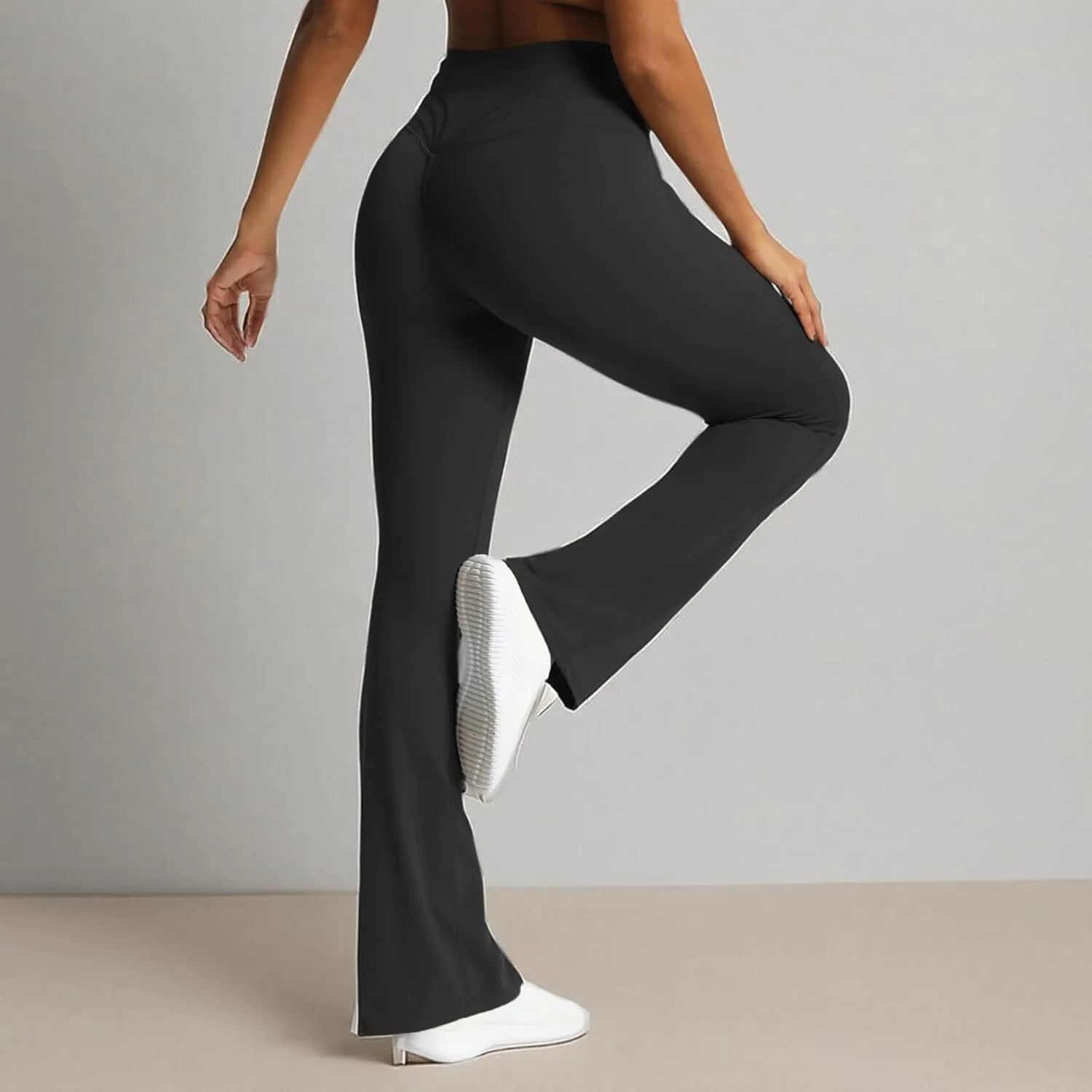 Aoxjox Flare Leggings for Women Trinity Tummy Control High Waisted Wide Leg Yoga Pants 29"/31"/33"