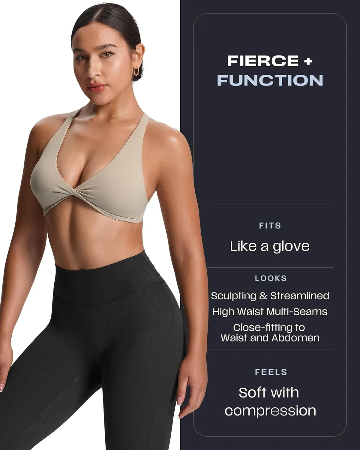 Aoxjox High Waisted Workout Leggings for Women Trinity Yoga Pants 26.5"