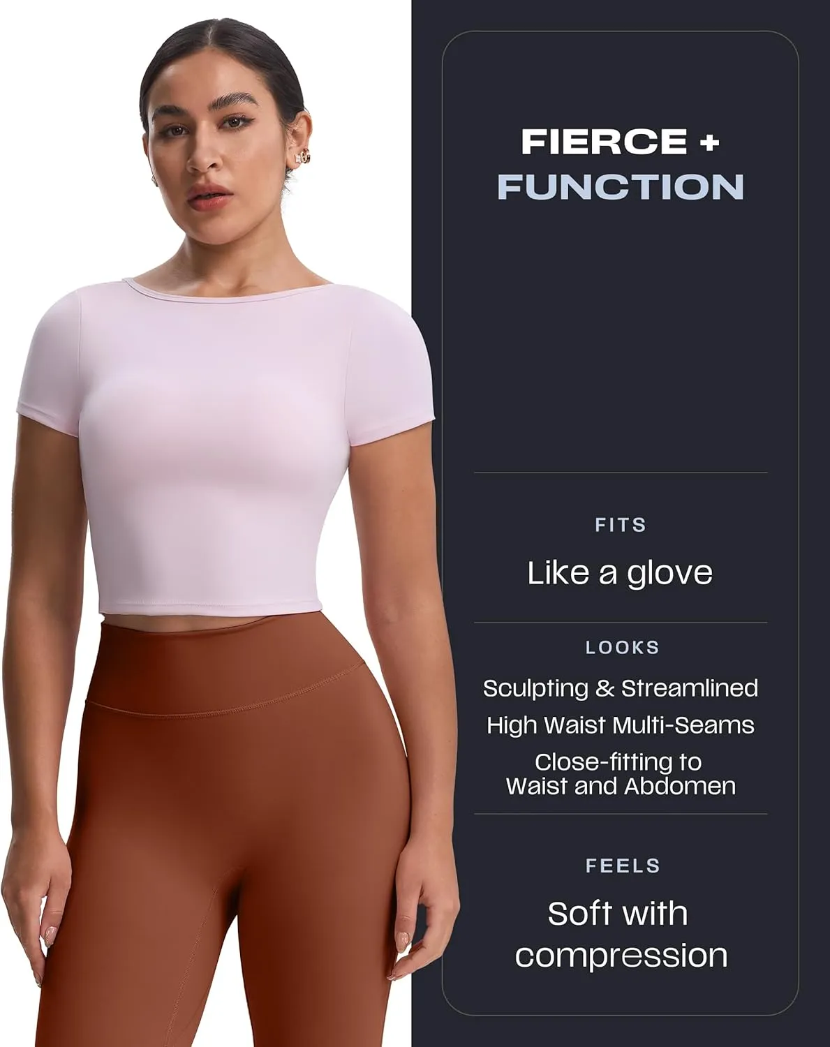 Aoxjox High Waisted Workout Leggings for Women Trinity Yoga Pants 26.5"