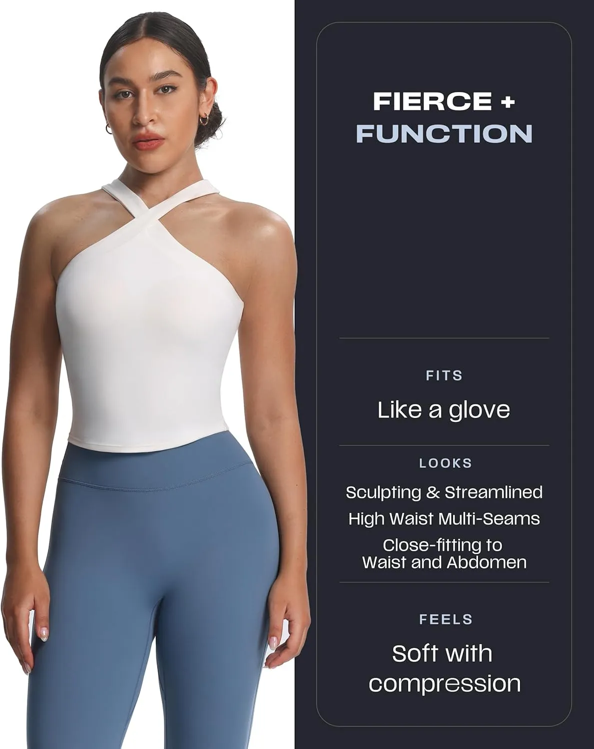 Aoxjox High Waisted Workout Leggings for Women Trinity Yoga Pants 26.5"