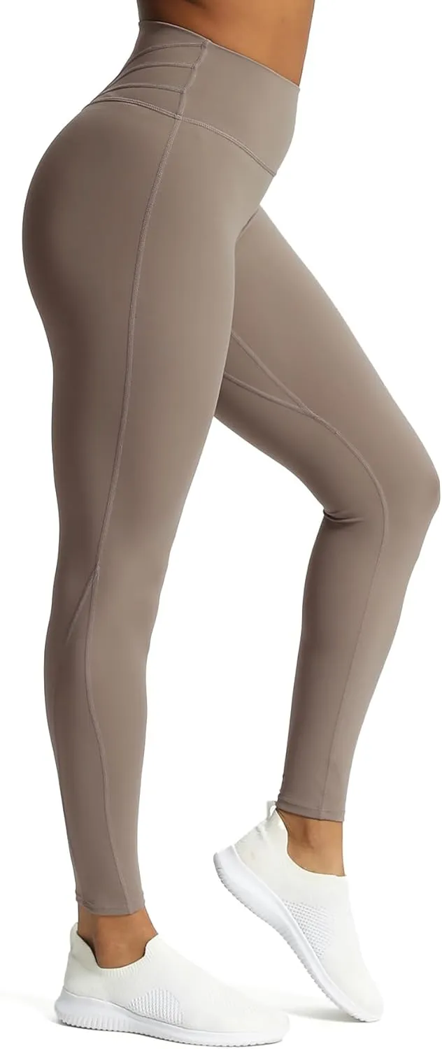 Aoxjox High Waisted Workout Leggings for Women Trinity Yoga Pants 26.5"