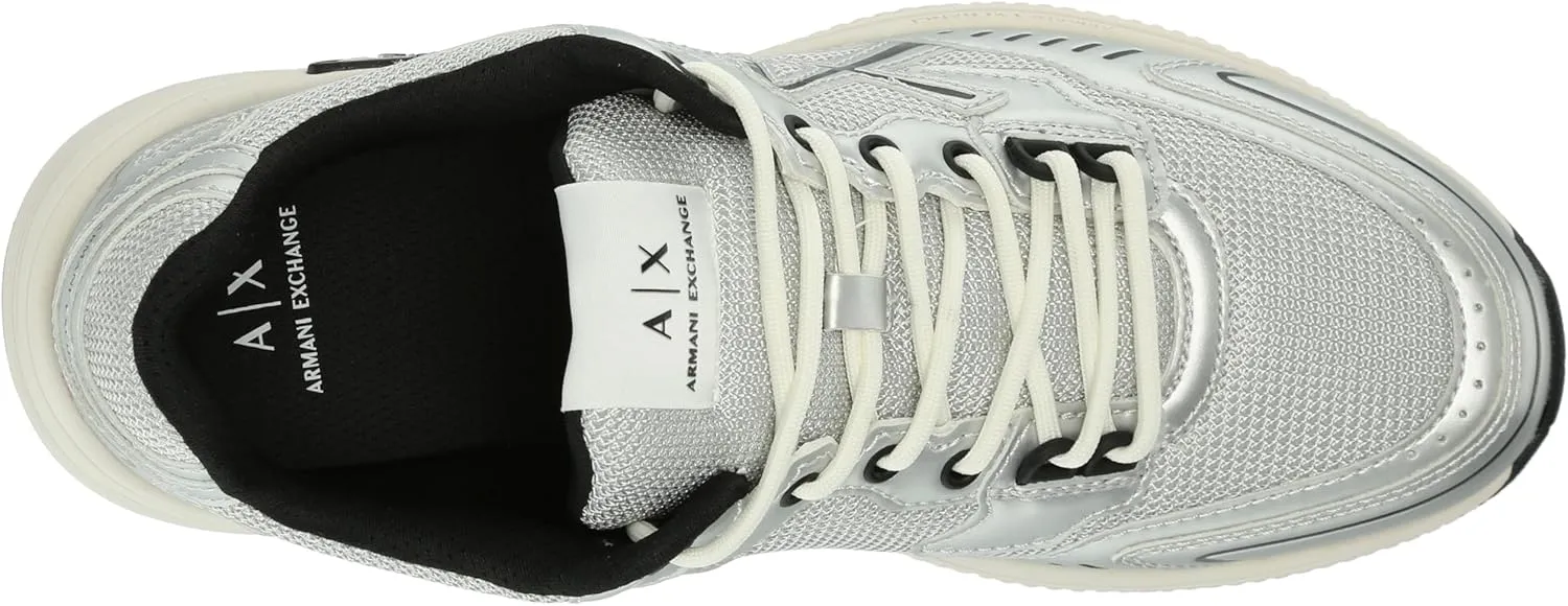 Armani Exchange Men's Metallic Chunky Logo Sneaker