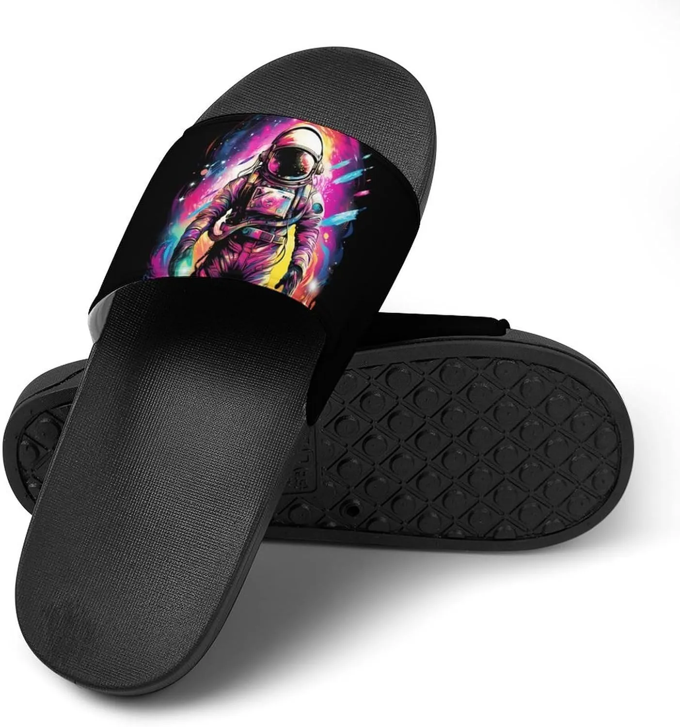 Astronaut Universe Fantasy Glaxy House Sandals Non Slip Slippers Quick Drying Bathroom Shower Shoes for Women Men