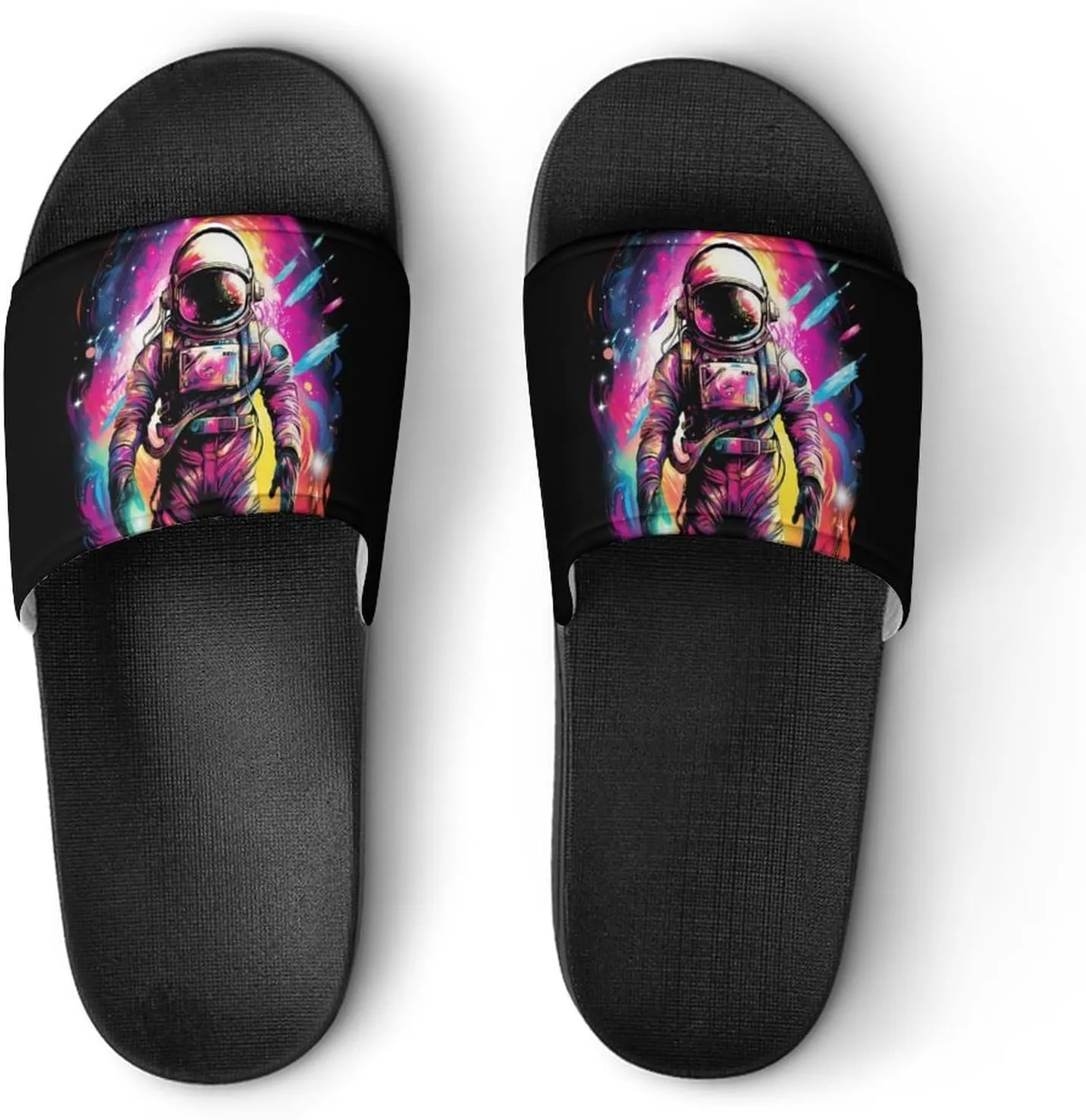 Astronaut Universe Fantasy Glaxy House Sandals Non Slip Slippers Quick Drying Bathroom Shower Shoes for Women Men