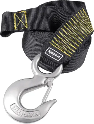 Ayaport Boat Trailer Winch Strap with Hook 2” x 20’ 10000lbs Break Strength Hand Crank Boat Trailer Strap