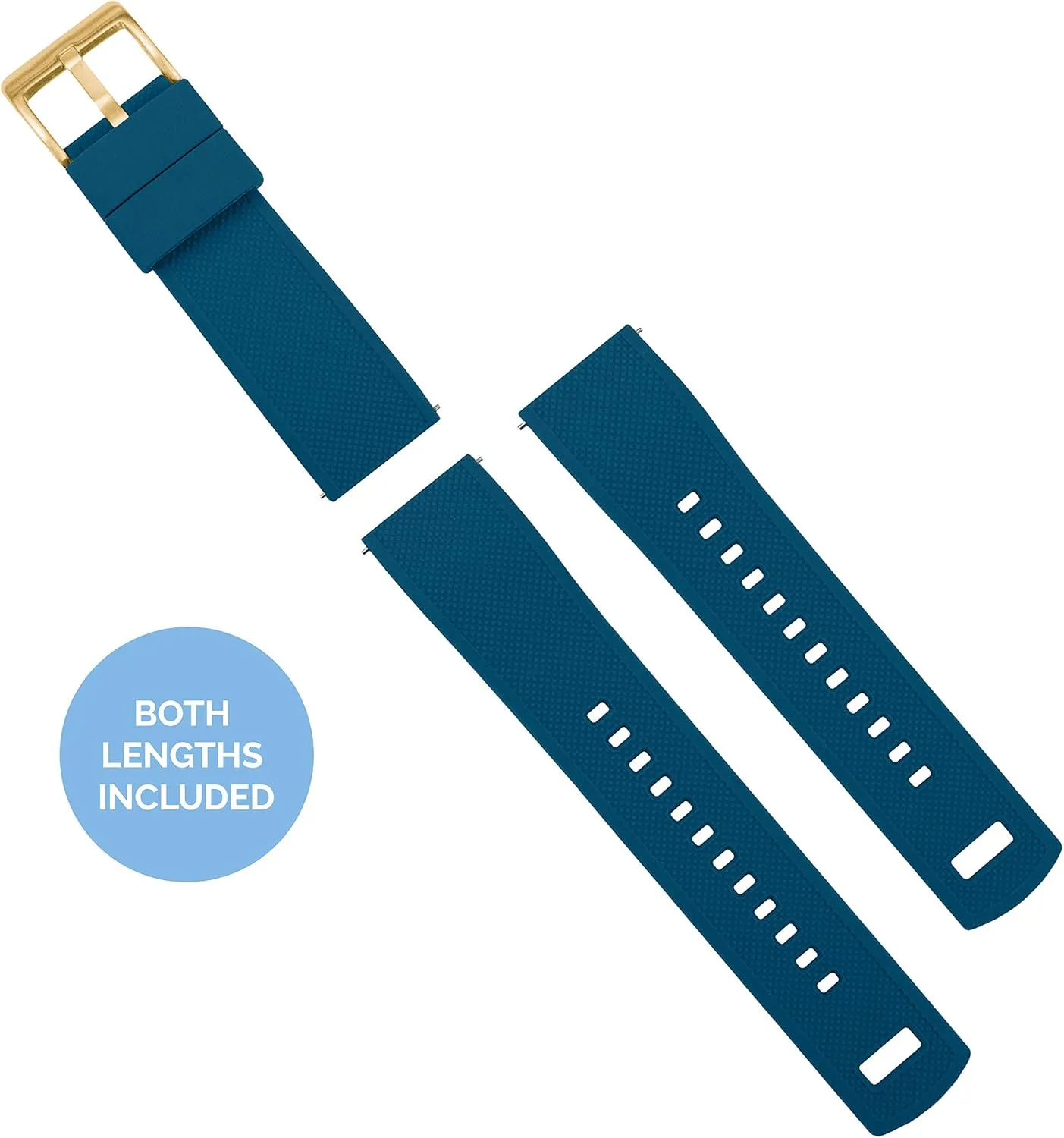 BARTON Elite Silicone Watch Bands - Gold Buckle Quick Release - Choose Color - 18mm, 19mm, 20mm, 21mm, 22mm, 23mm & 24mm Watch Straps