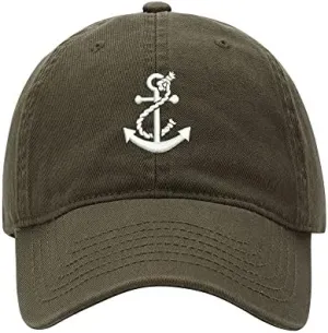 Baseball Cap Men Boat Anchor Embroidered Washed Cotton Dad Hat Baseball Caps