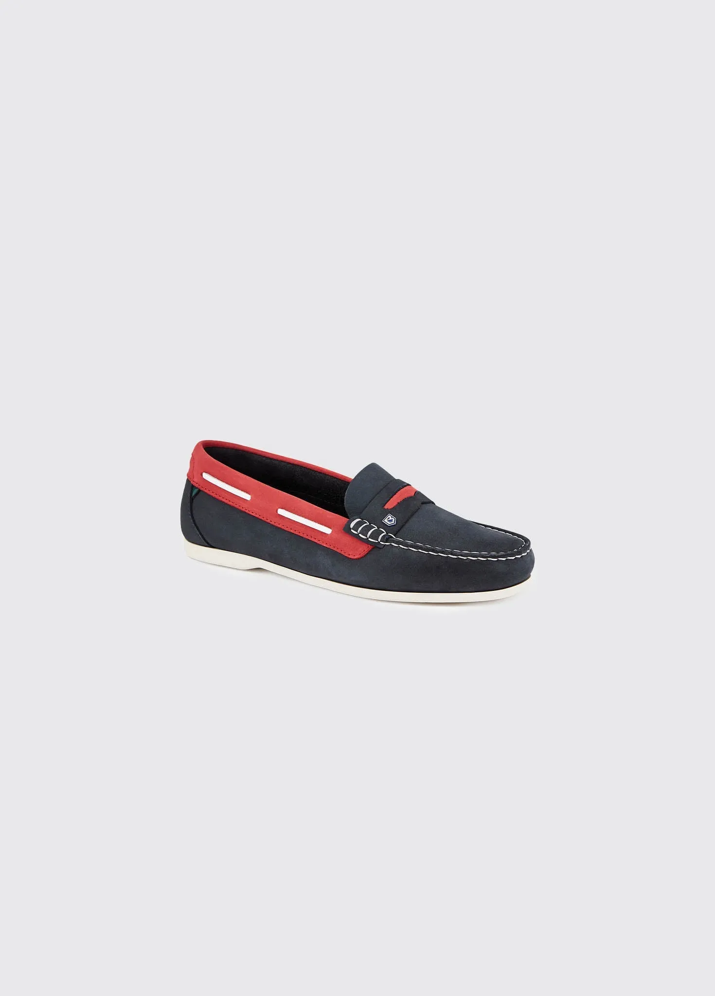 Belize Boat Shoe - Denim/Red