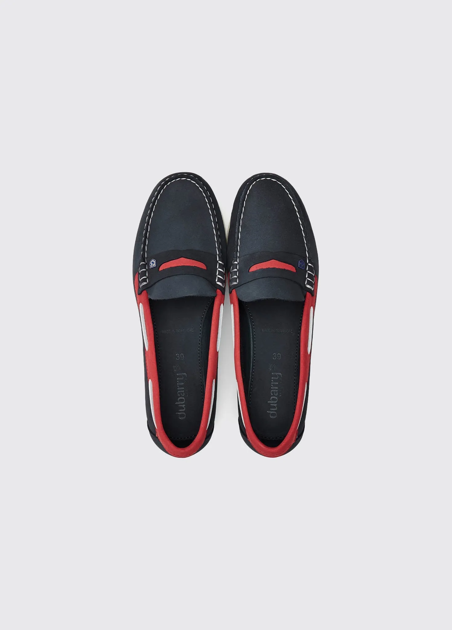 Belize Boat Shoe - Denim/Red
