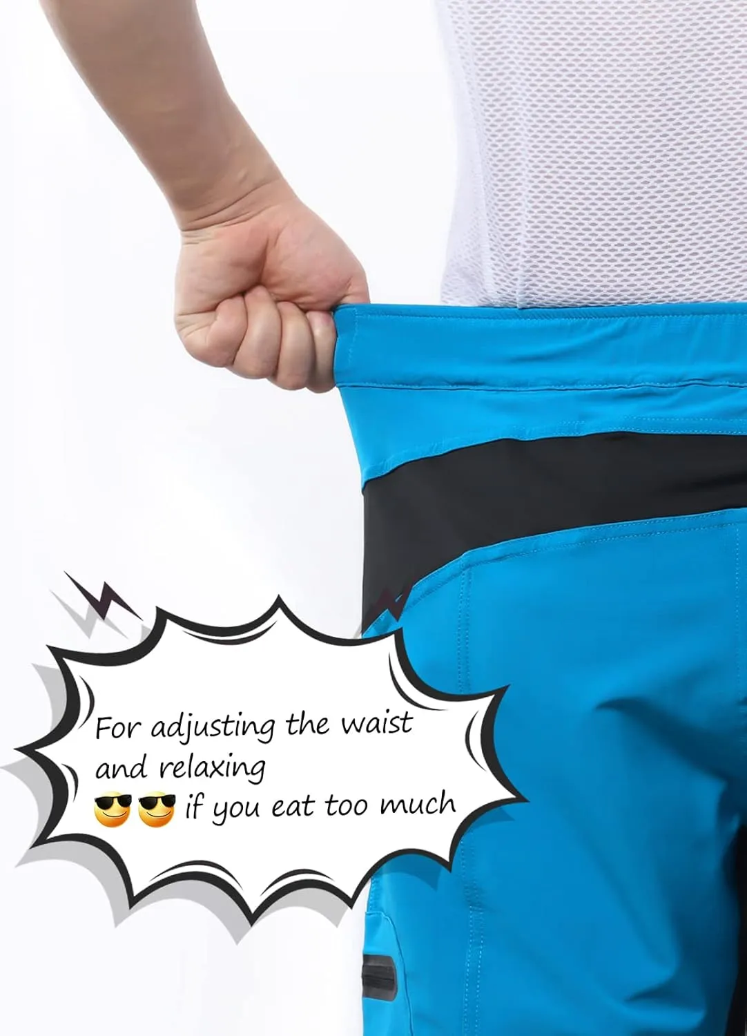 BERGRISAR Men's Cycling Shorts Loose Fit Mountain Bike Shorts with 6 Pockets