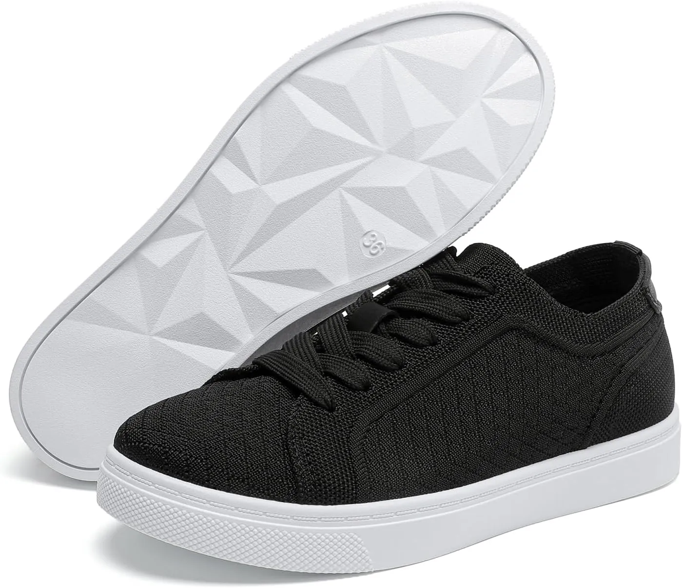 Betrue Breathable Slip On Shoes for Women, Womens Casual Boat Loafers Walking Shoes, Lightweight Canvas Lace Up Loafers Shoes for Women