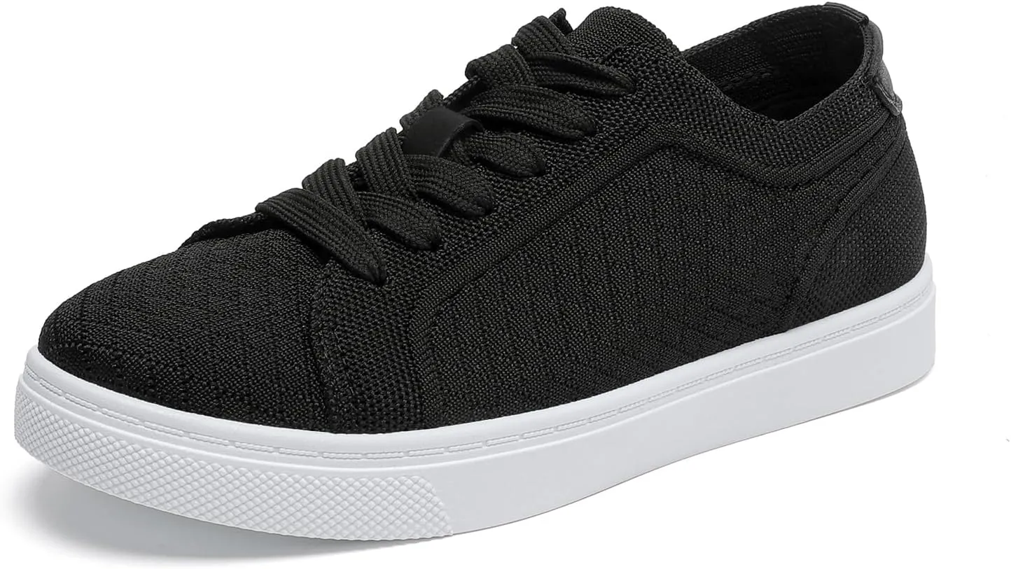 Betrue Breathable Slip On Shoes for Women, Womens Casual Boat Loafers Walking Shoes, Lightweight Canvas Lace Up Loafers Shoes for Women