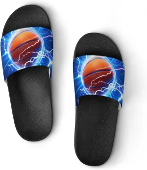 Bluebird Watercolor House Sandals Non Slip Slippers Quick Drying Bathroom Shower Shoes for Women Men