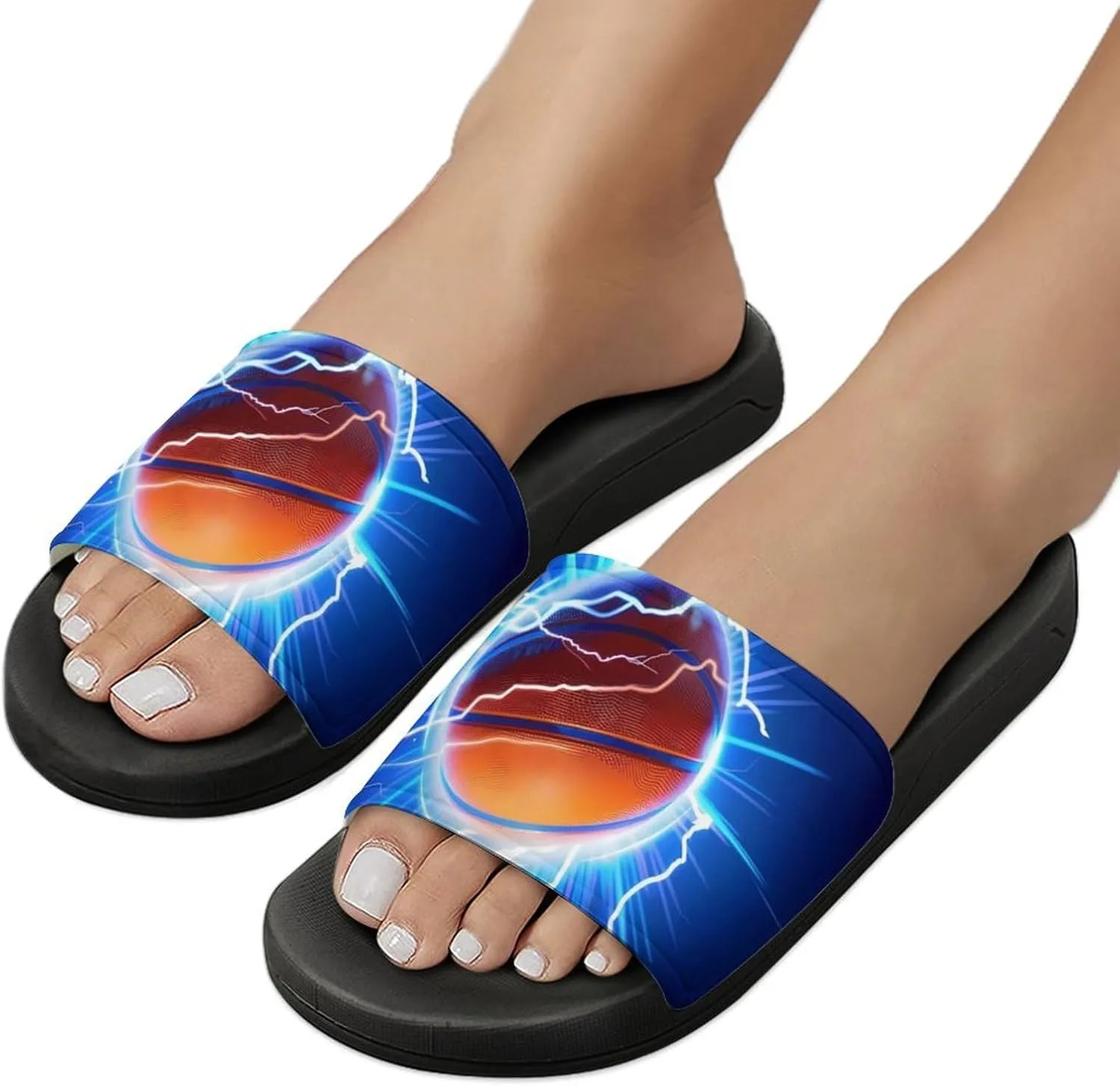 Bluebird Watercolor House Sandals Non Slip Slippers Quick Drying Bathroom Shower Shoes for Women Men