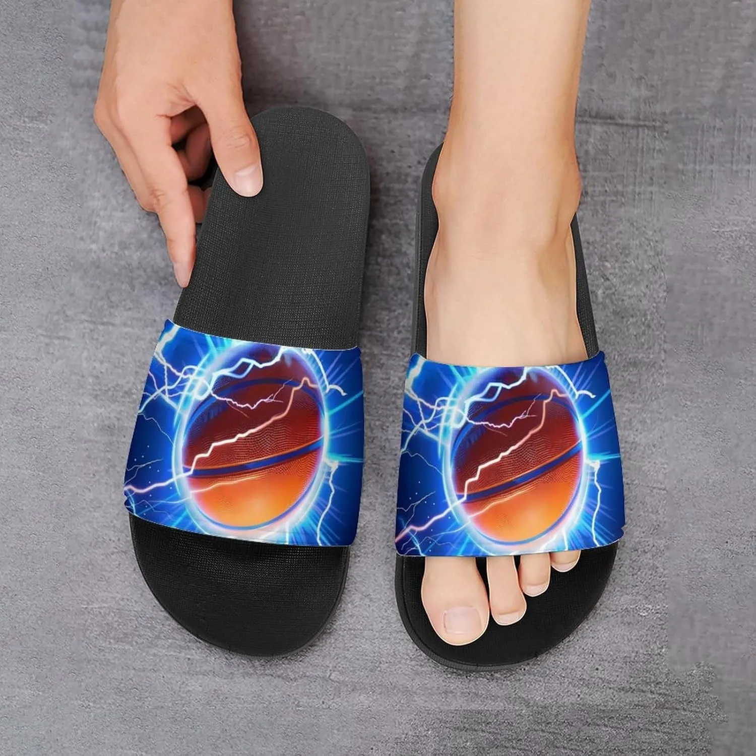 Bluebird Watercolor House Sandals Non Slip Slippers Quick Drying Bathroom Shower Shoes for Women Men