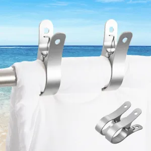 Boat Beach Towel Clips - Marine Stainless Steel Railing Large Clips, Storm Proof Clothespin for Beach Chair, RV, Stroller, Camping, 2 PCS