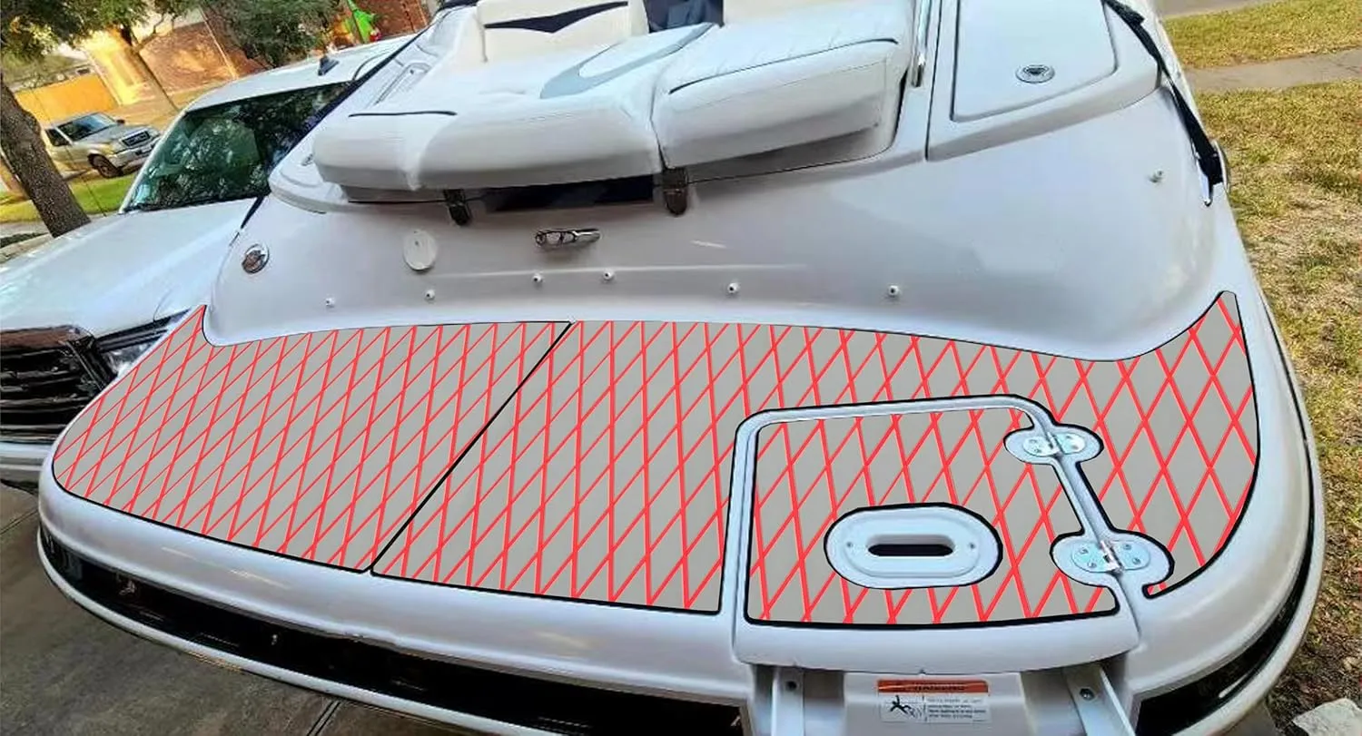 Boat Flooring EVA Foam Boat Decking Faux Teak Marine Sea Deck Non-Slip Mat for Decking Yacht Motorboat Fishing Boat Surfboard,102.4"/94.5"/86.6"/x 37.4"
