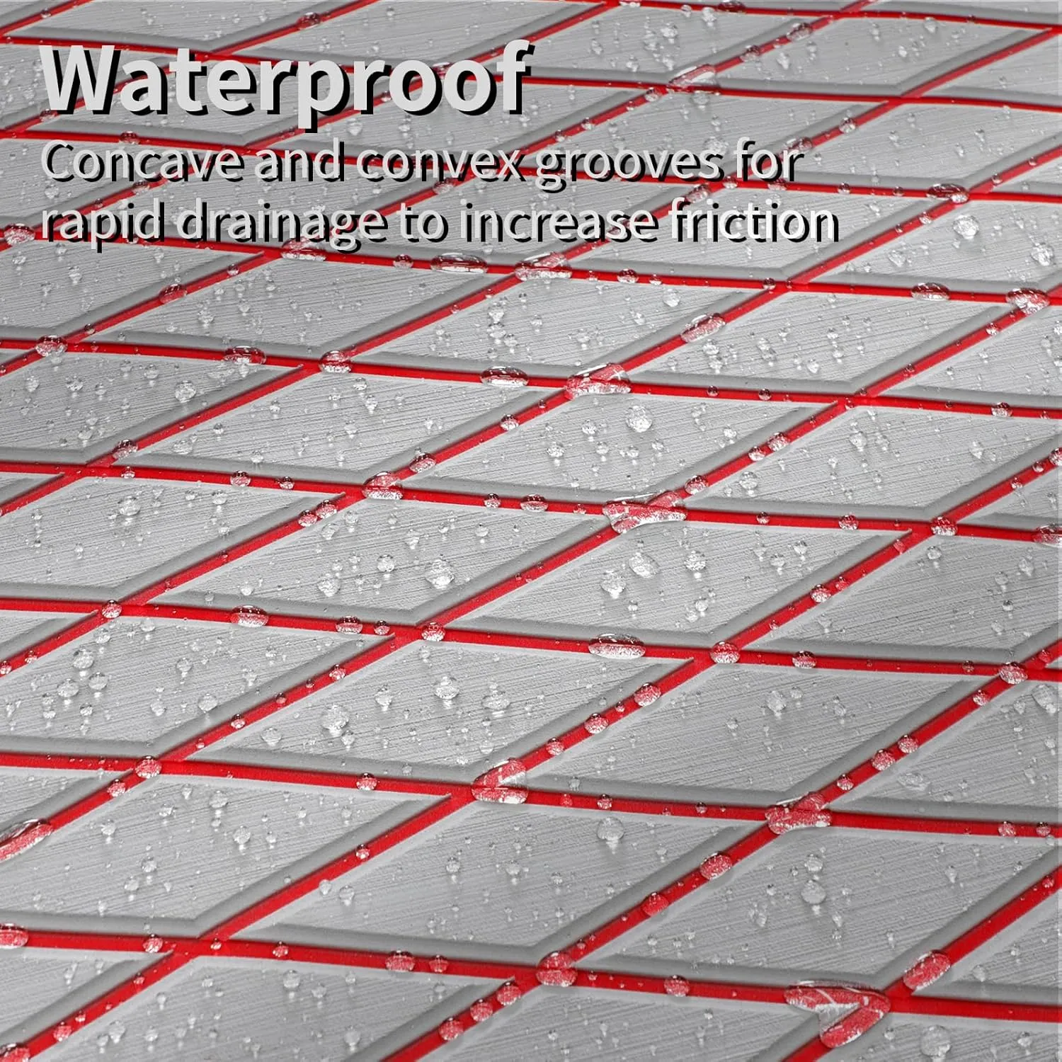 Boat Flooring EVA Foam Boat Decking Sea Deck Boat Flooring Self-Adhesive Faux Teak Marine Boat Decking Non-Slip Mat for Boat Deck Yacht Motorboat Fishing Boat Surfboard Kayak 94x44/28/16