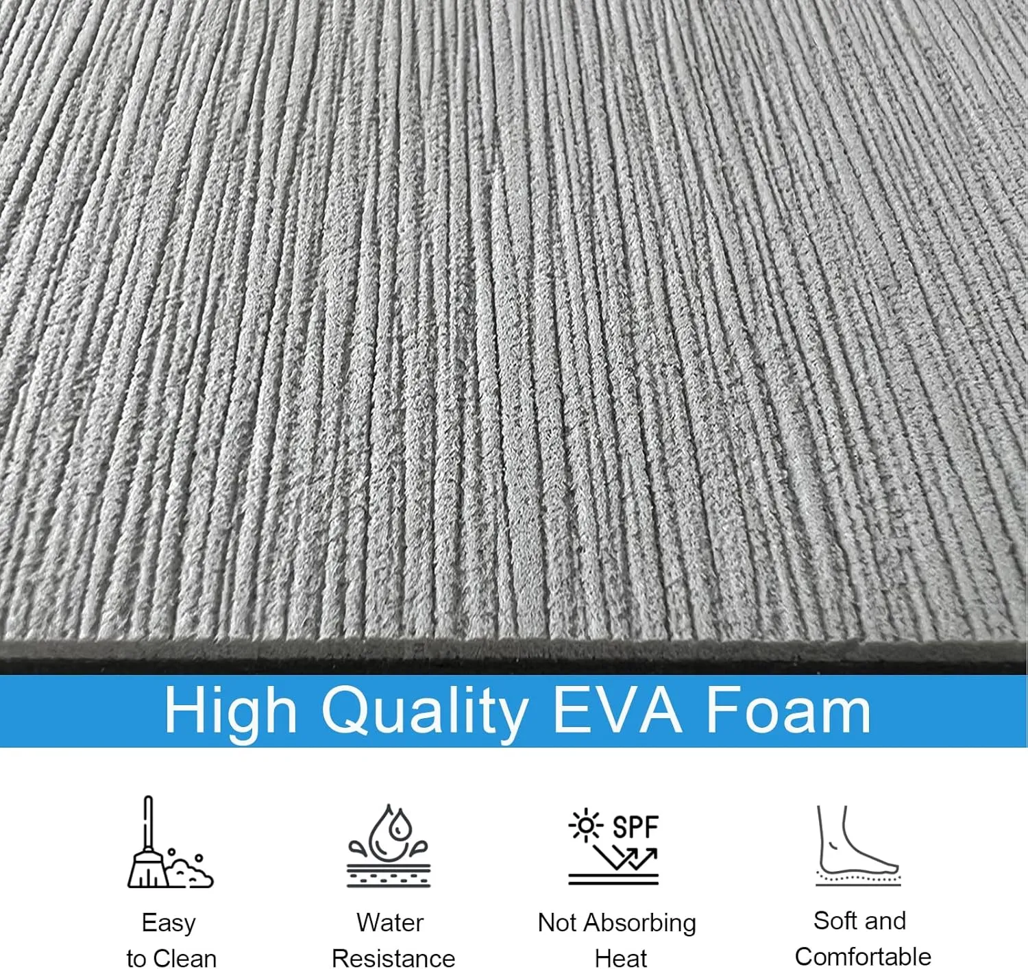 Boat Flooring Mat EVA Foam Boat Decking Marine Carpet Faux Teak Sea Decking Sheet Non-Slip Self-Adhesive Flooring Material for Boats Pontoon Yacht Surfboard Swim Platform RV Floor 94" x 35"