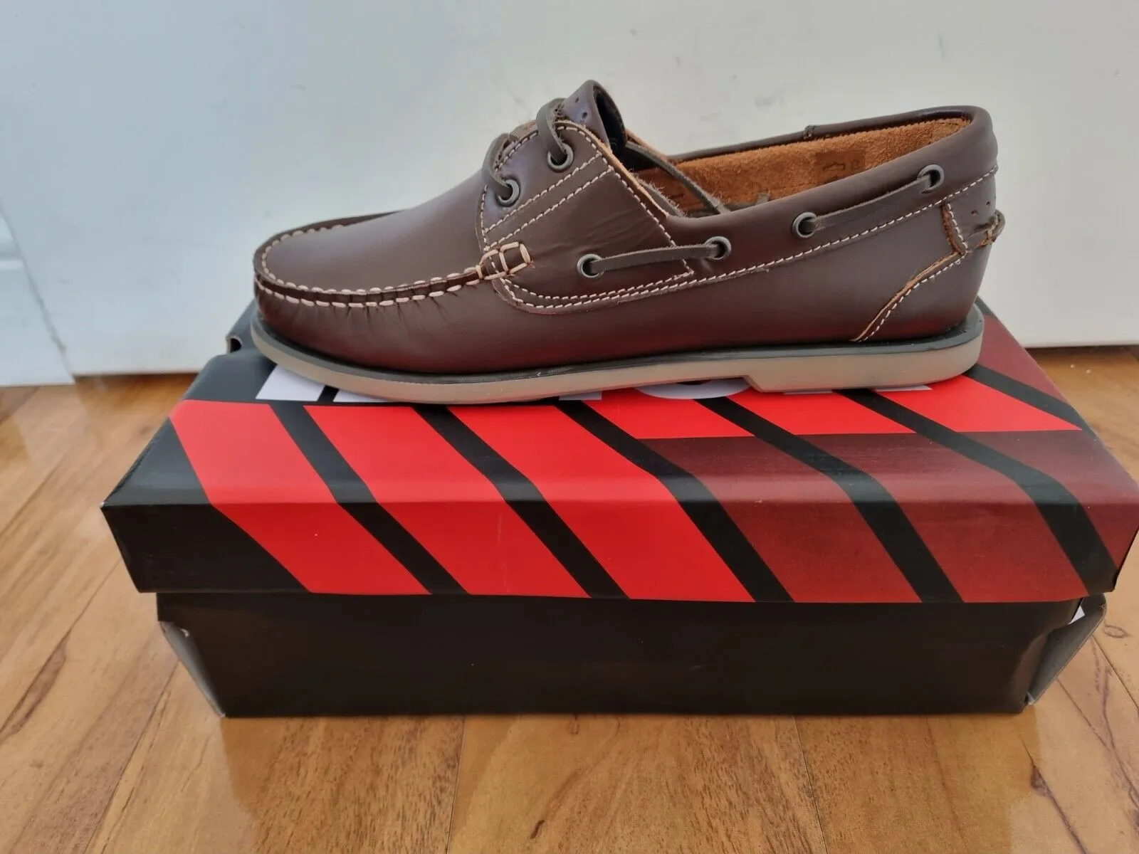 Boat Shoe by Dek - Brown Leather Lace Up Boat Shoes (M551B)